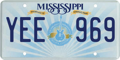 MS license plate YEE969