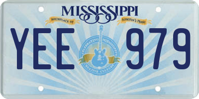 MS license plate YEE979