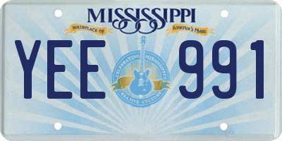 MS license plate YEE991