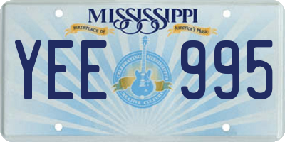 MS license plate YEE995