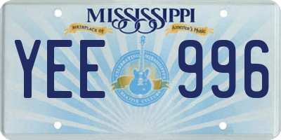 MS license plate YEE996
