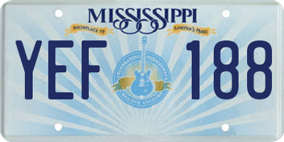 MS license plate YEF188