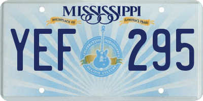 MS license plate YEF295