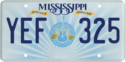 MS license plate YEF325