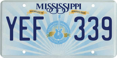 MS license plate YEF339