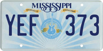 MS license plate YEF373