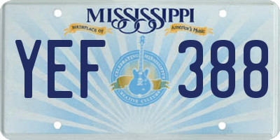 MS license plate YEF388