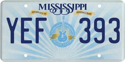MS license plate YEF393