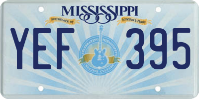 MS license plate YEF395