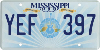 MS license plate YEF397