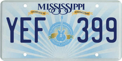 MS license plate YEF399