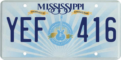 MS license plate YEF416