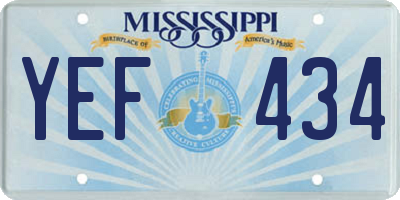 MS license plate YEF434