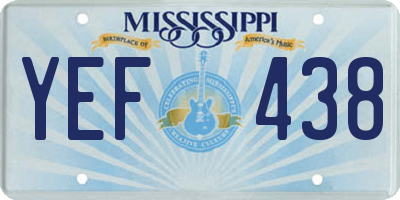 MS license plate YEF438
