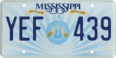 MS license plate YEF439