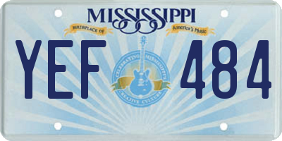 MS license plate YEF484