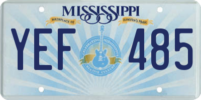 MS license plate YEF485