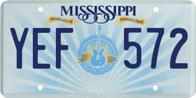MS license plate YEF572