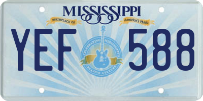 MS license plate YEF588
