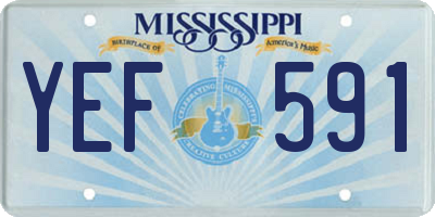 MS license plate YEF591