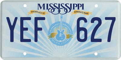 MS license plate YEF627