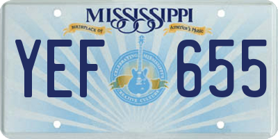 MS license plate YEF655