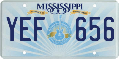 MS license plate YEF656