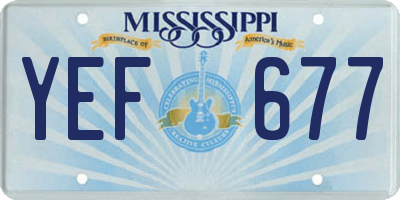 MS license plate YEF677