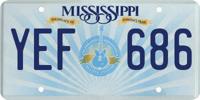 MS license plate YEF686