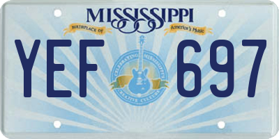 MS license plate YEF697