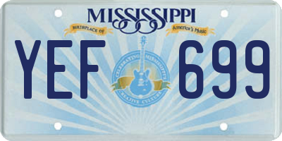 MS license plate YEF699