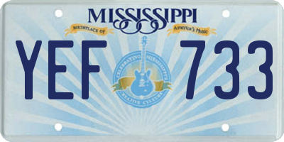 MS license plate YEF733