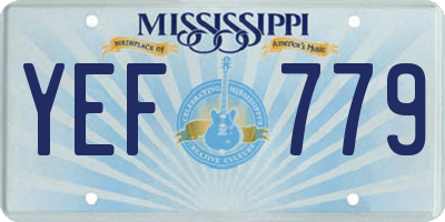 MS license plate YEF779