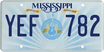 MS license plate YEF782