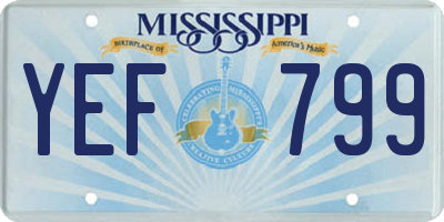 MS license plate YEF799