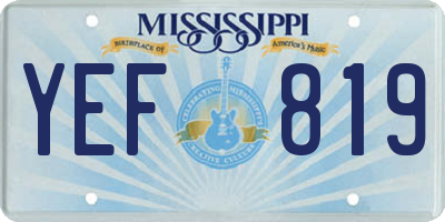 MS license plate YEF819