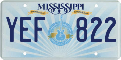 MS license plate YEF822
