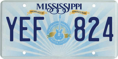 MS license plate YEF824
