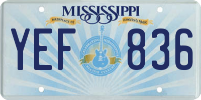 MS license plate YEF836