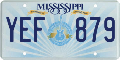 MS license plate YEF879