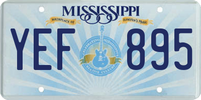 MS license plate YEF895