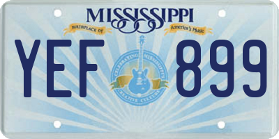 MS license plate YEF899