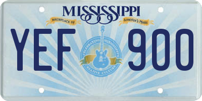 MS license plate YEF900