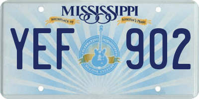 MS license plate YEF902