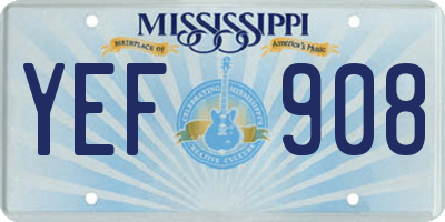 MS license plate YEF908