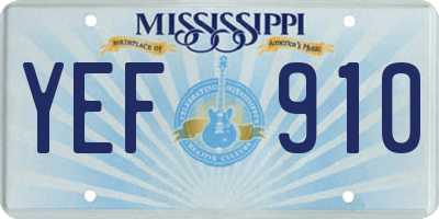 MS license plate YEF910