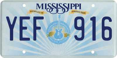 MS license plate YEF916