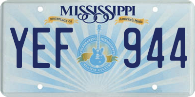 MS license plate YEF944
