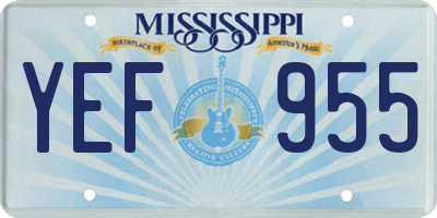 MS license plate YEF955