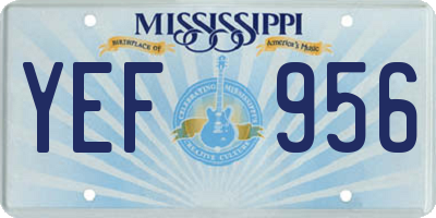 MS license plate YEF956